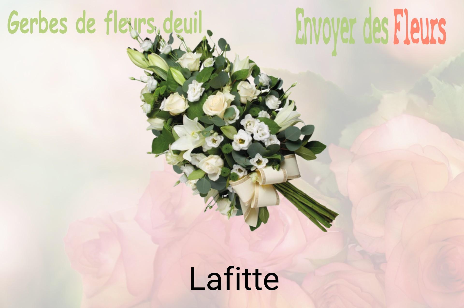 Gerbe de fleurs de deuil livrée à Lafitte